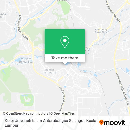 Peta Kolej Universiti Islam Antarabangsa Selangor