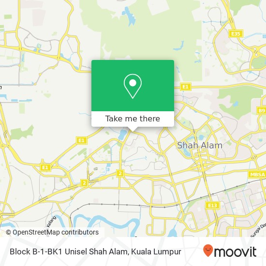 Block B-1-BK1 Unisel Shah Alam map