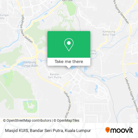 Peta Masjid KUIS, Bandar Seri Putra