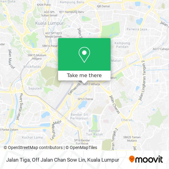 Jalan Tiga, Off Jalan Chan Sow Lin map