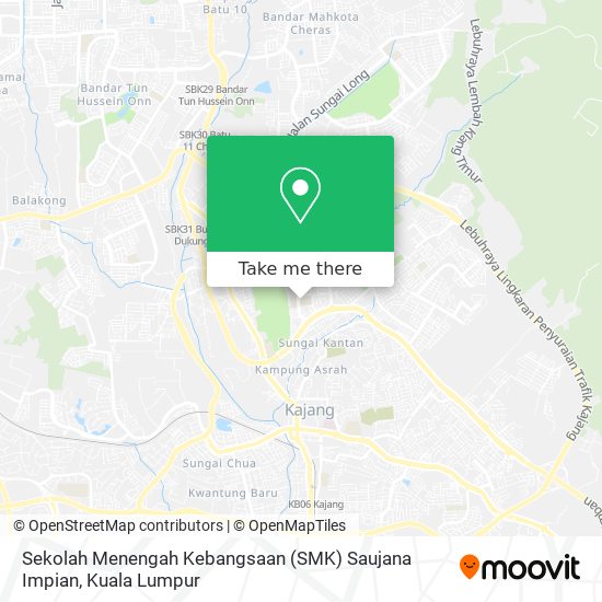 Sekolah Menengah Kebangsaan (SMK) Saujana Impian map