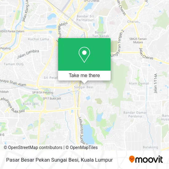 Pasar Besar Pekan Sungai Besi map