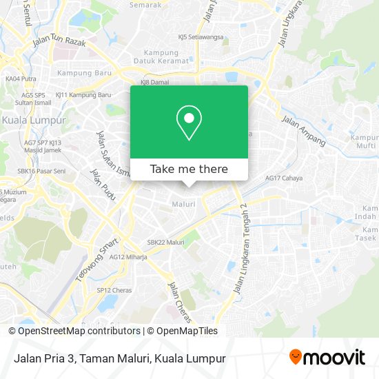 Peta Jalan Pria 3, Taman Maluri