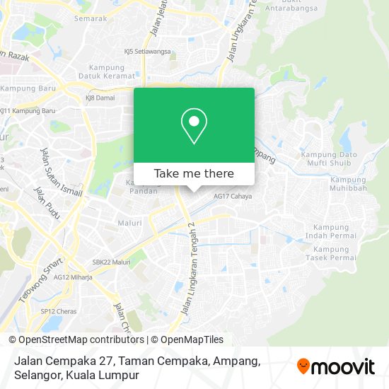 Peta Jalan Cempaka 27, Taman Cempaka, Ampang, Selangor