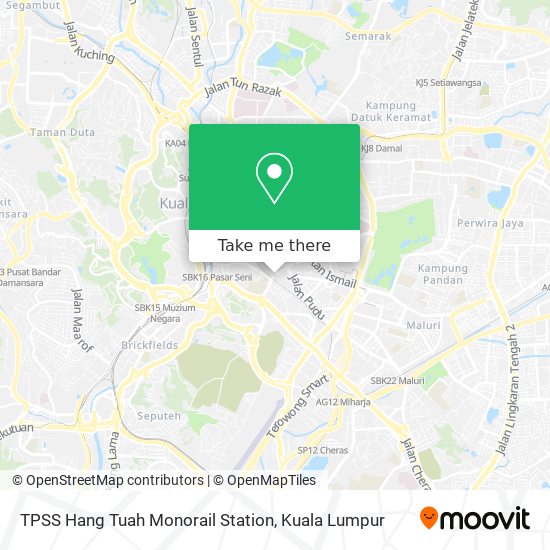 Peta TPSS Hang Tuah Monorail Station