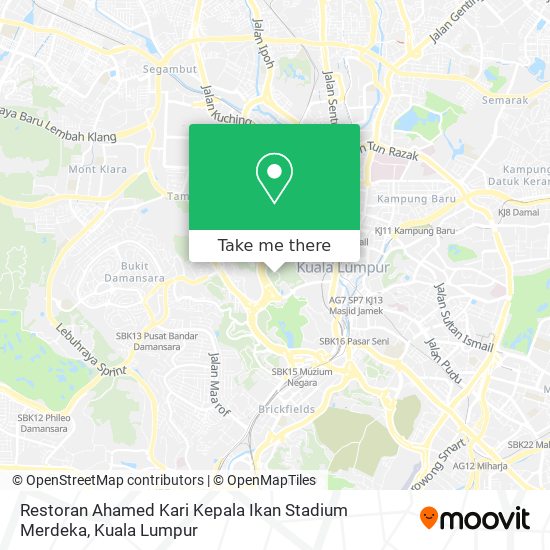 Restoran Ahamed Kari Kepala Ikan Stadium Merdeka map