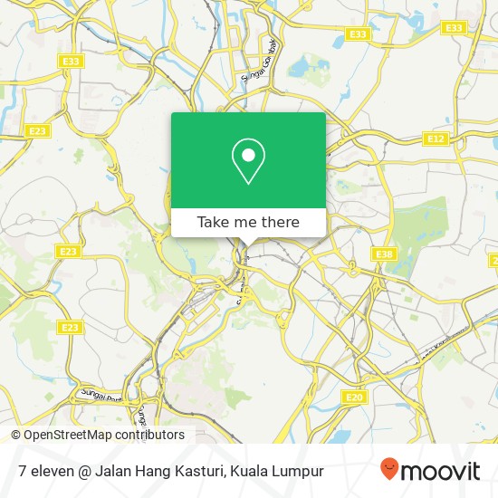 Peta 7 eleven @ Jalan Hang Kasturi