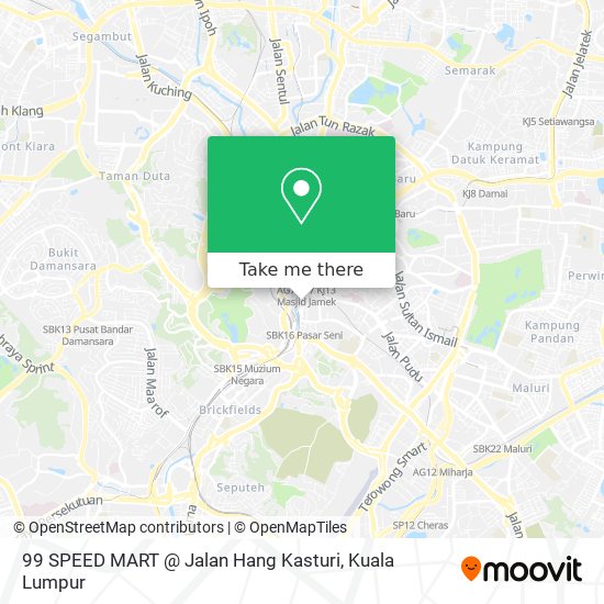 Peta 99 SPEED MART @ Jalan Hang Kasturi