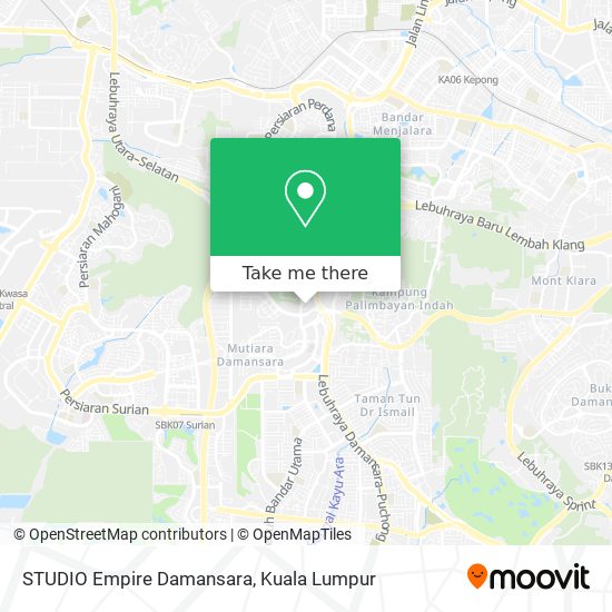 Peta STUDIO Empire Damansara