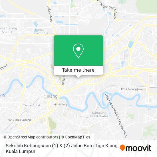 Peta Sekolah Kebangsaan (1) & (2) Jalan Batu Tiga Klang