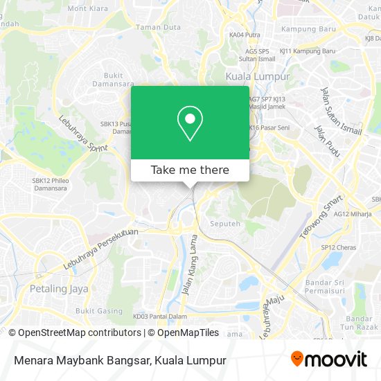 Menara Maybank Bangsar map