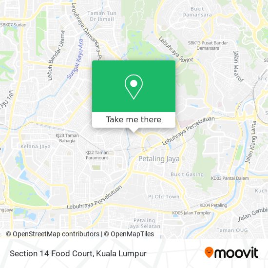 Section 14 Food Court map