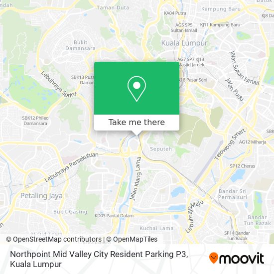 Northpoint Mid Valley City Resident Parking P3 map