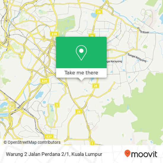 Peta Warung 2 Jalan Perdana 2/1