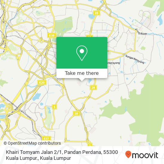Peta Khairi Tomyam Jalan 2 / 1, Pandan Perdana, 55300 Kuala Lumpur.