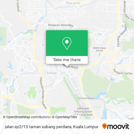 Peta jalan sp2 / 13 taman subang perdana