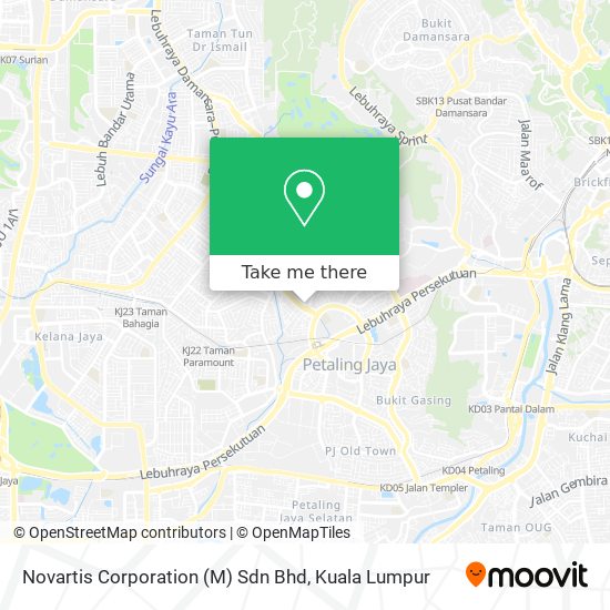 Novartis Corporation (M) Sdn Bhd map