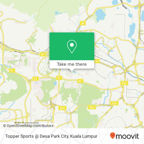 Topper Sports @ Desa Park City map