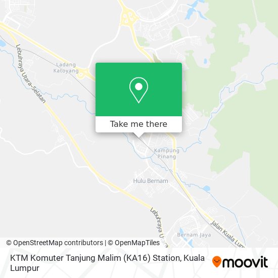 KTM Komuter Tanjung Malim (KA16) Station map