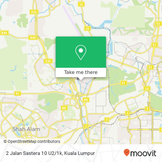 2 Jalan Sastera 10 U2/1k map