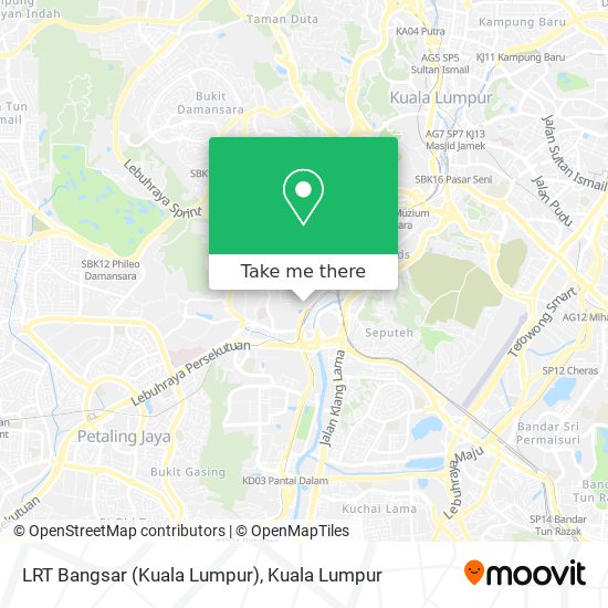 Peta LRT Bangsar (Kuala Lumpur)