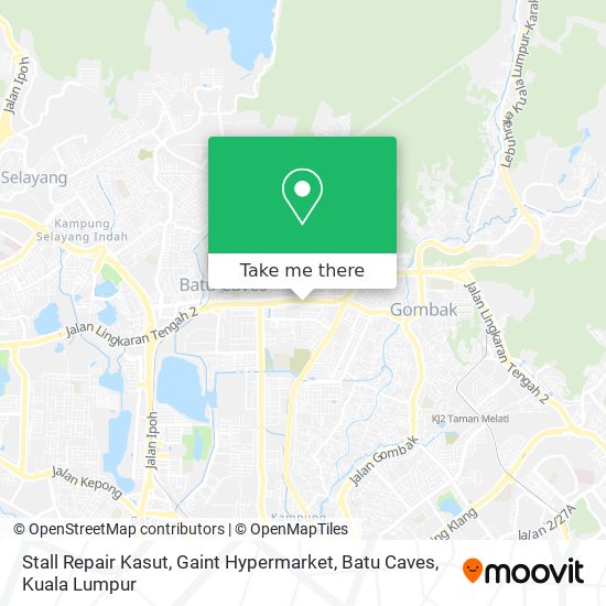 Stall Repair Kasut, Gaint Hypermarket, Batu Caves map