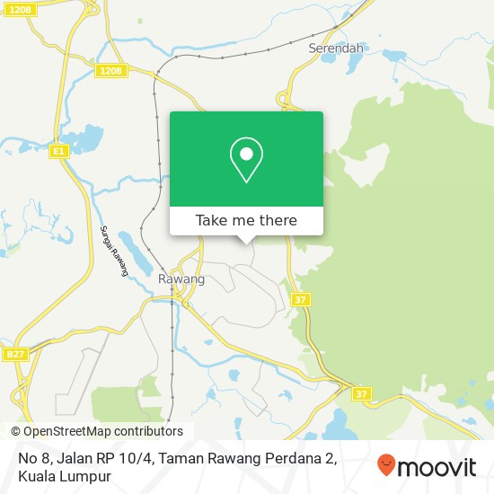 No 8, Jalan RP 10 / 4, Taman Rawang Perdana 2 map