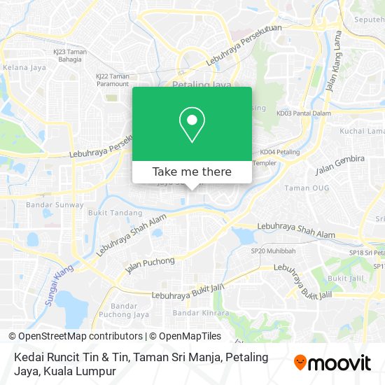 Kedai Runcit Tin & Tin, Taman Sri Manja, Petaling Jaya map