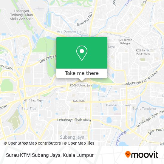 Peta Surau KTM Subang Jaya