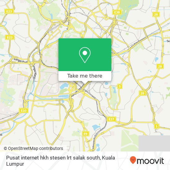Peta Pusat internet hkh stesen lrt salak south