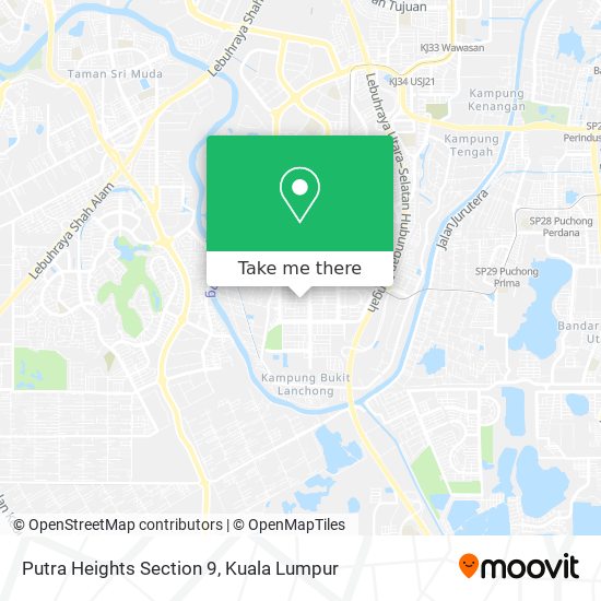 Putra Heights Section 9 map