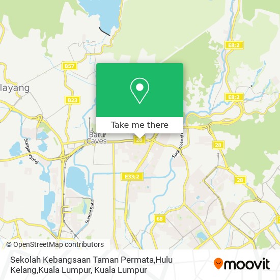 Peta Sekolah Kebangsaan Taman Permata,Hulu Kelang,Kuala Lumpur