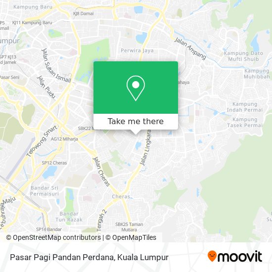 Peta Pasar Pagi Pandan Perdana