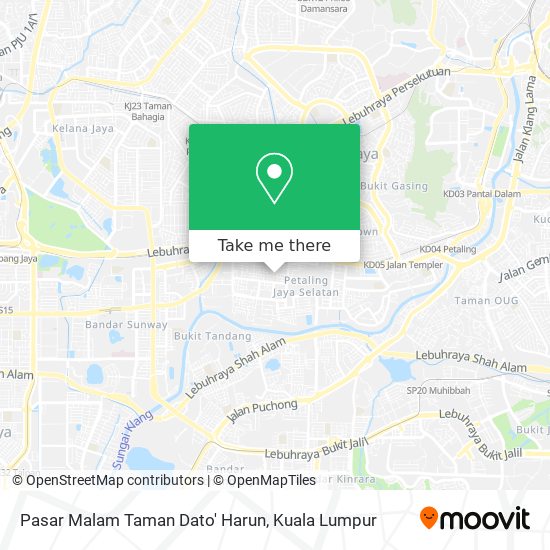 Pasar Malam Taman Dato' Harun map