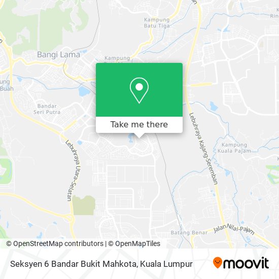Seksyen 6 Bandar Bukit Mahkota map