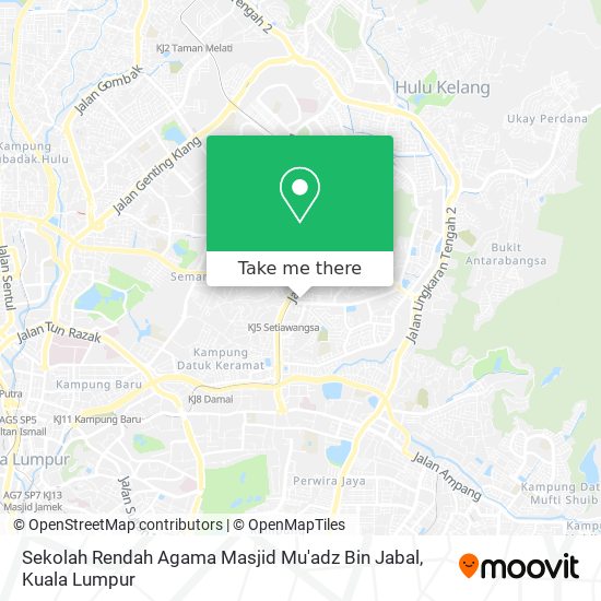 Peta Sekolah Rendah Agama Masjid Mu'adz Bin Jabal