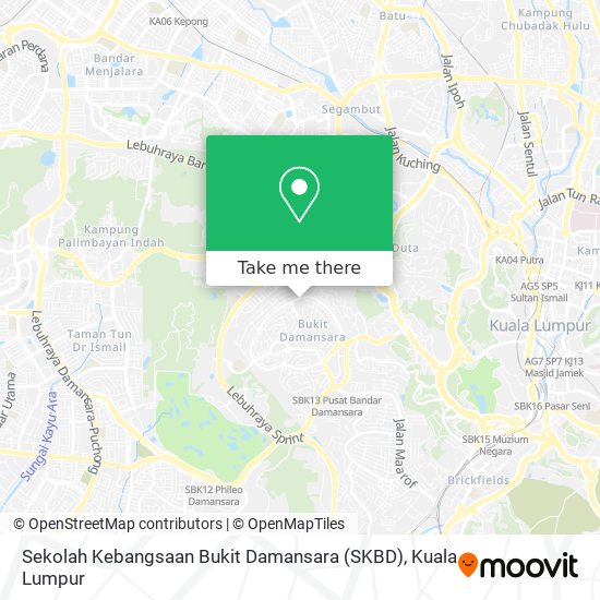 Sekolah Kebangsaan Bukit Damansara (SKBD) map