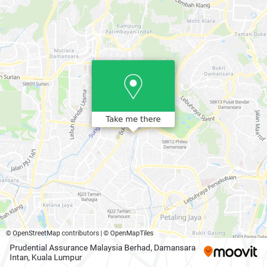 Prudential Assurance Malaysia Berhad, Damansara Intan map