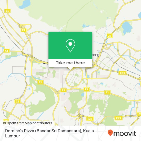 Peta Domino's Pizza (Bandar Sri Damansara)