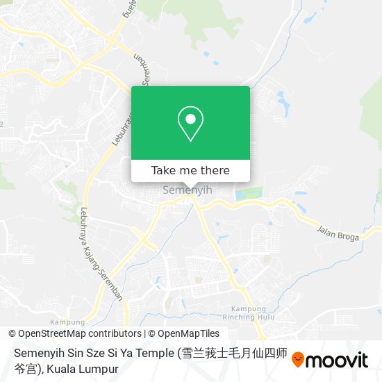 Semenyih Sin Sze Si Ya Temple (雪兰莪士毛月仙四师爷宫) map