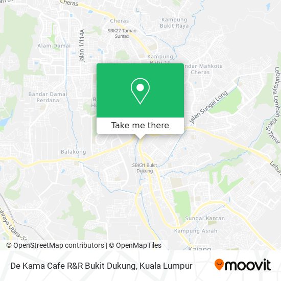 Peta De Kama Cafe R&R Bukit Dukung