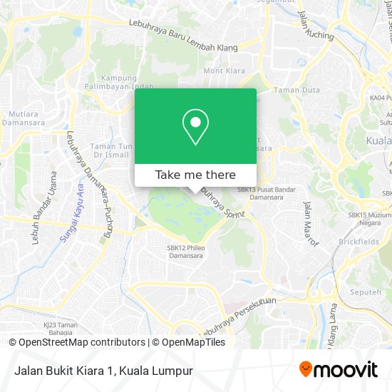 Jalan Bukit Kiara 1 map