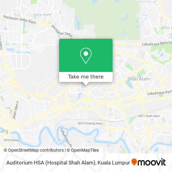 Auditorium HSA (Hospital Shah Alam) map