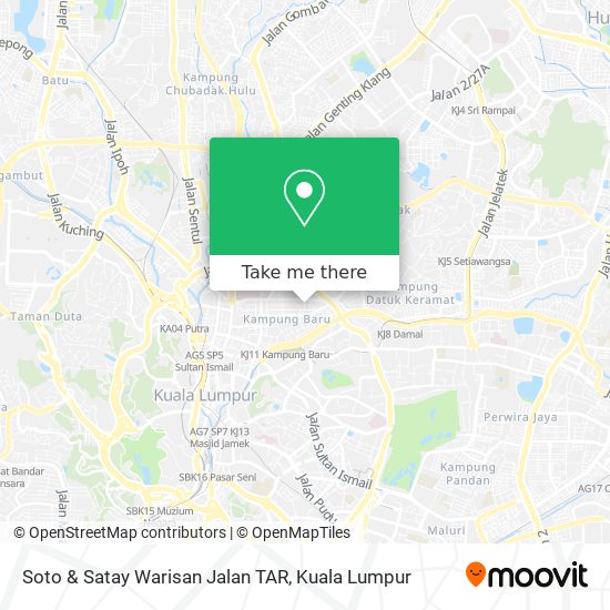 Soto & Satay Warisan Jalan TAR map