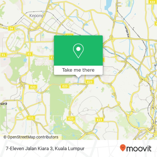 7-Eleven Jalan Kiara 3 map