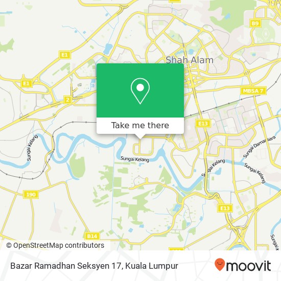 Bazar Ramadhan Seksyen 17 map