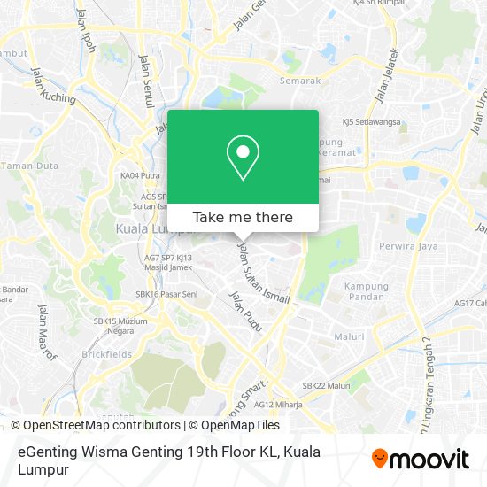 eGenting Wisma Genting 19th Floor KL map