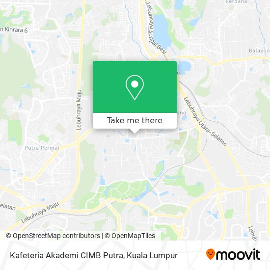 Peta Kafeteria Akademi CIMB Putra