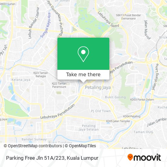 Parking Free Jln 51A/223 map