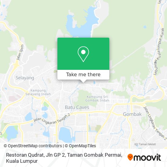 Peta Restoran Qudrat, Jln GP 2, Taman Gombak Permai